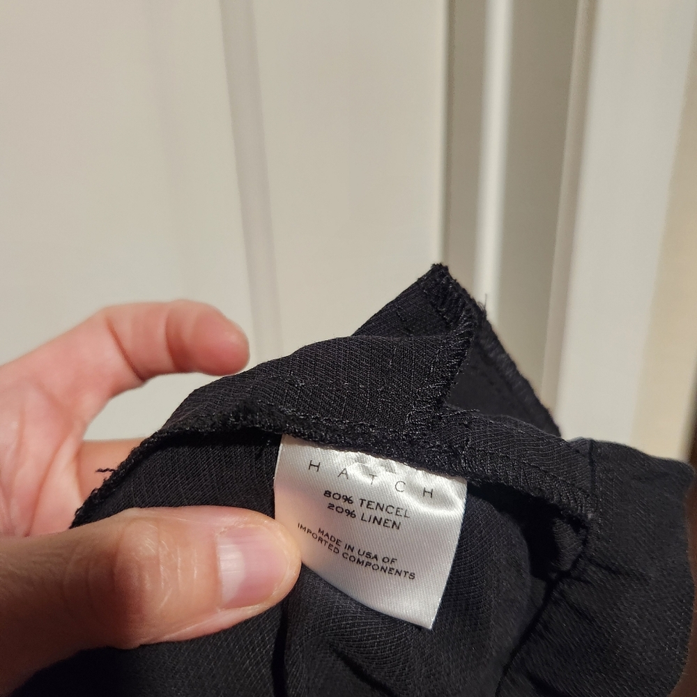 Hatch Under the Bump Maternity Black Linen Shorts Postpartum Medium - Picture 6 of 7